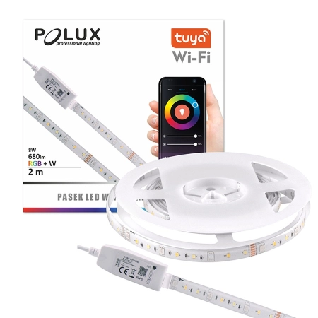 Pasek Polux WiFi 2m 3000K+6000K+RGB IP65 Tuya 5901508313898