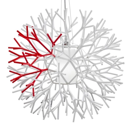 Step into Design Lampa wisząca CORAL REEF biało czerwona 62 cm ST-7101-1M