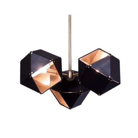 Step into Design Lampa wisząca NEW GEOMETRY-3 czarno złota 45 cm ST-8861-3