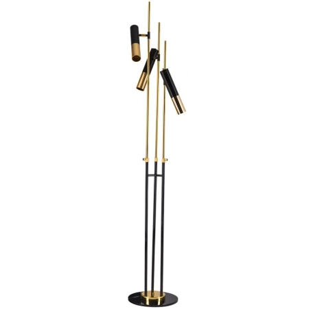 Step into Design Lampa stojąca GOLDEN PIPE-3 czarno złota 180 cm ST-5718-3