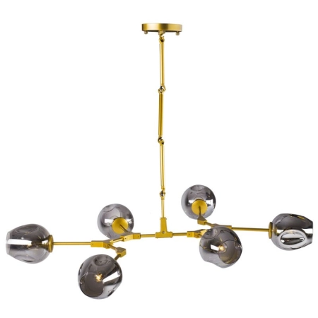Step into Design Lampa wisząca MODERN ORCHID-6 złoto szara 130 cm ST-1232-6 GOLD