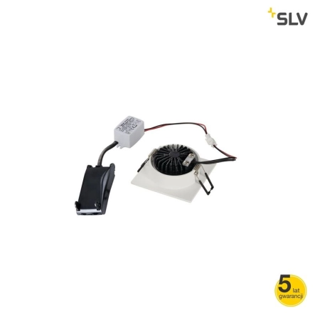 SLV 1003063 NEW TRIA 68 I CS lampa sufitowa LED wbudowana wewnętrzna kolor biały kwadratowa 38° w komplecie zasilacz klipsy