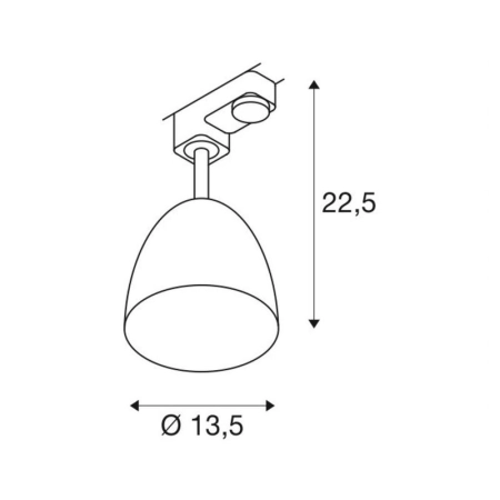 SLV 1002877 3~ PARA CONE 14 QPAR51 lampa do systemu 3-fazowego kolor biały/złoty w komplecie adapter 3-fazowy